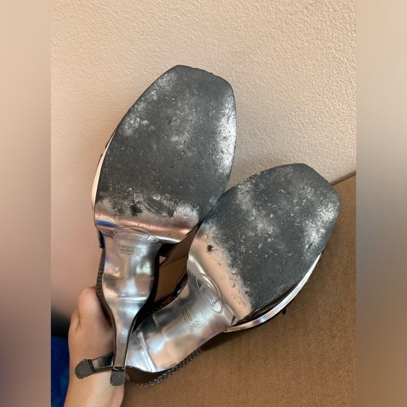 BeBe Zahara Black Snake Heel Womens Size 7B - Picture 8 of 10